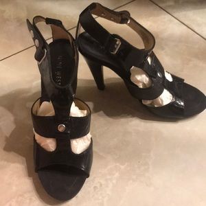 Black patent leather Nine West heels